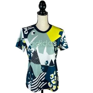 NWOT Adidas Women X Farm Rio Graphic Athletic Tee Size M Unique